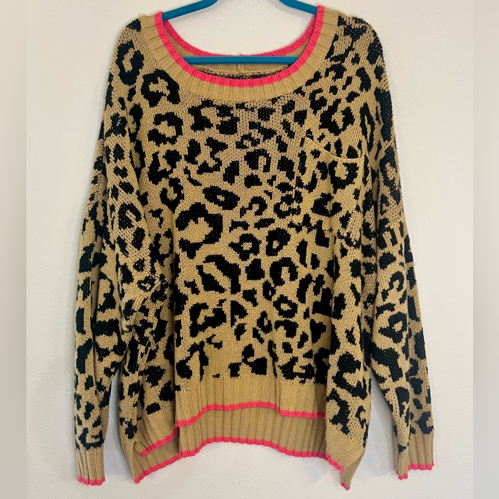 3X Arizona Cheetah Print Sweater